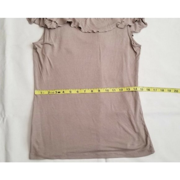 New York & Company Women's V-Neck Ruffle Flutter Sleeves Blouse Top Size Small - Picture 9 of 10